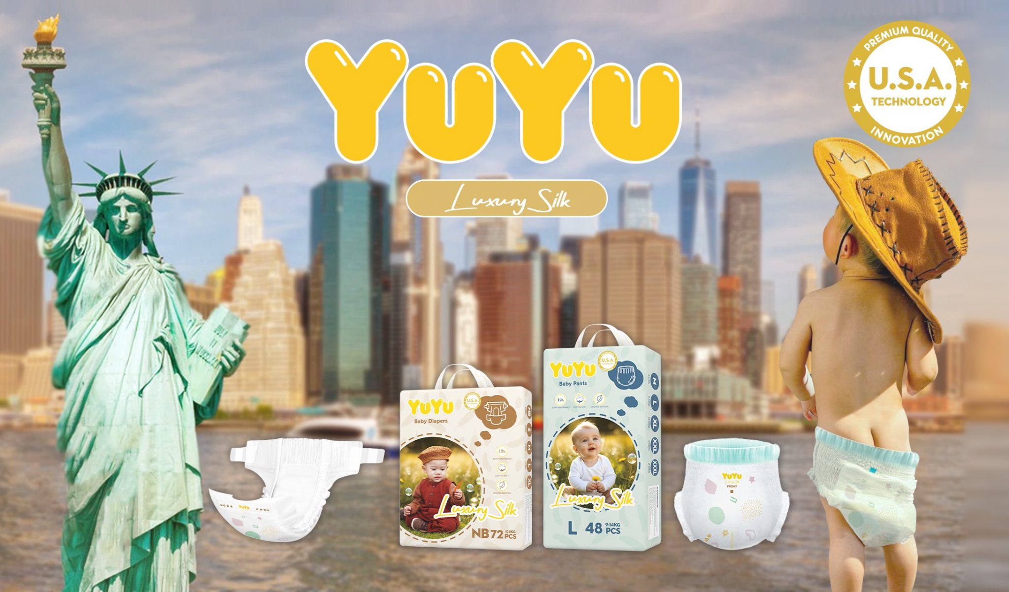 Tã Bỉm YuYu Luxury Silk – Công Nghệ Mỹ